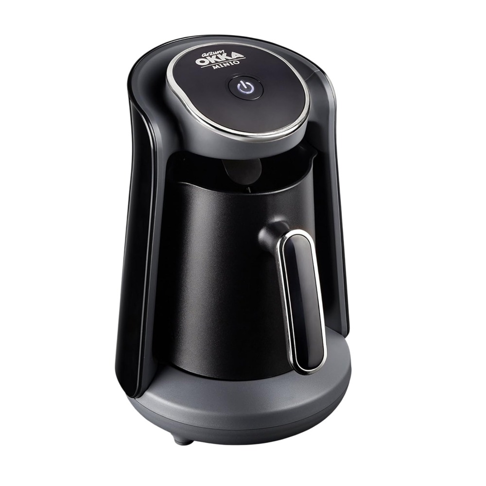 Arzum Okka Minio Turkish Coffee Machine 4 Cup 120V Auto Brew Black Silver